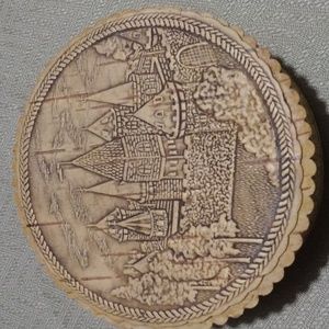 Handmade Castle Design Birch Bark Trinket Box